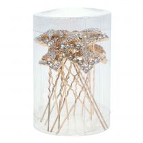 Artikel Diamantnål bröllopsdekoration guld 7cm 9 st