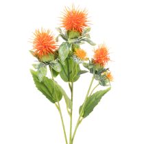 Artikel Konstgjord orange safflor som konstgjord blomma för vaser och dekoration, 55 cm, 4 stycken