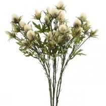 Artikel Tistel konstgjord deco grenkräm 10 blomhuvuden 68cm 3st
