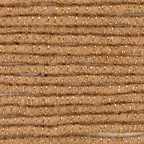 Artikel Brunt ullsnöre med guldtråd, 5m x 5mm med ståltråd, för dekoration och pyssel