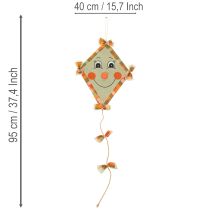 Artikel Dekorativ drake med ansikte och galge, höstdekoration, 40 cm, 2 stycken