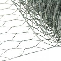 Sexkantig flättråd, silverförzinkad, kanintråd 50cm × 10m