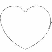 Trådhjärtan 20cm vågiga ringar kranshjärta 10st