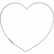 Wire heart 30cm vågring för väggkrans krans ring hjärta 10st