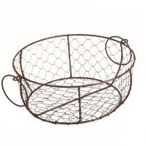 Artikel Trådkorgskål med handtag Brun Ø35/30/25 cm Set om 3