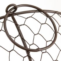 Artikel Trådkorgskål med handtag Brun Ø35/30/25 cm Set om 3