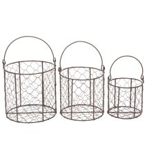 Artikel Trådkorgset perfekt för användning i dekoration eller i trädgården, 25 cm, 1 set