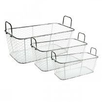 Artikel Wire basket, planter, planter L43.5 / 39.5 / 35cm, set of 3