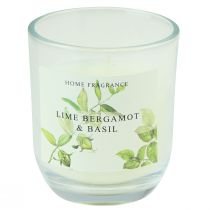 Artikel Doftljus i glas Bergamott Lime Basil Ø7,5cm H8,5cm