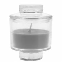 Artikel Doftljus i ett glas vaniljegrå Ø8cm H10,5cm