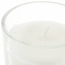 Doftljus i ett glas vaniljvit Ø8cm H10,5cm