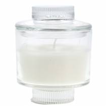 Doftljus i ett glas vaniljvit Ø8cm H10,5cm