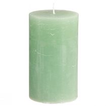 Artikel Enfärgade ljus gröna jadepelarljus 70×120mm 4 st