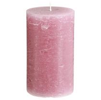 Artikel Enfärgade ljus rosa pelarljus gammalrosa 70×120mm 4 st