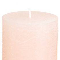 Artikel Rosa pelarljus, ljusrosa, 60x80mm, set om 4, dekoration
