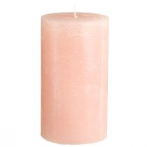 Artikel Enfärgade ljus rosa pelarljus ljusrosa 85×150mm 2 st