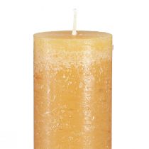 Artikel Enfärgade ljus stickljus honung 50x300mm 4 st