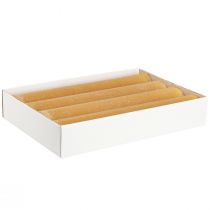 Artikel Enfärgade ljus stickljus honung 50x300mm 4 st