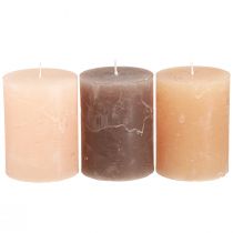 Artikel Enfärgade pelarljus 3 färger brun 60x80mm 12 st