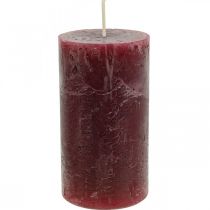 Artikel Enfärgade ljus Burgundy Rustic Safe Candle 110×60mm 4 st