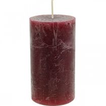 Artikel Enfärgade ljus Burgundy Rustic Safe Candle 110×60mm 4st