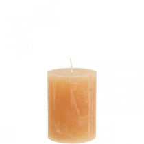 Artikel Enfärgade ljus Orange Persika pelarljus 60×80mm 4 st