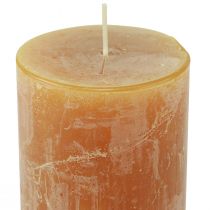 Artikel Enfärgade ljus gul Rustik Safe Candle 80×110mm 4st