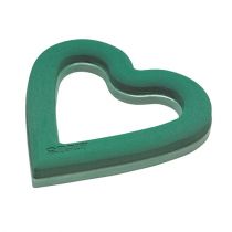 Artikel Blommigt skum hjärta öppet plug-in material grön 38cm 2 st bröllopsdekoration