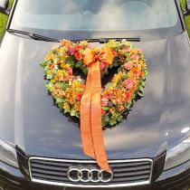 Artikel Blommigt skum hjärta öppet plug-in material grön 38cm 2 st bröllopsdekoration