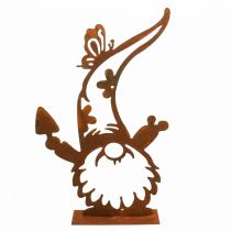 Patina dekorativ gnome metall dekorativt stativ H40cm