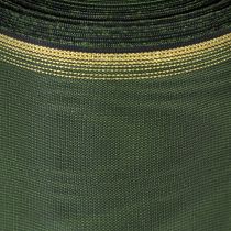 Artikel Elegant mörkgrönt moiréband med krans, 125 mm med guldfärgad pärlkant, sorgband, bröllopsdekoration, rosettband