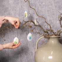 Artikel Påskägg med vårblommor, perfekta för påskbuketter eller fönster, 8 cm, 8 stycken
