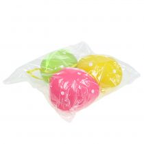 Artikel Äggplast färgglad 15cm för upphängning av 3 st