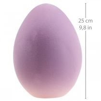 Artikel Påskägg plast dekorativa ägg lila lila flockade 25cm