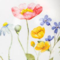Artikel Påskägg med vår- och blommotiv, högkvalitativ påskdekoration, 6 cm, 6 stycken