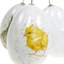 Påskägg att hänga med djurmotiv fågelunge, fågel, kaninvitt diverse 3st
