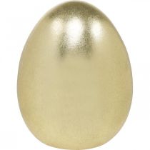 Keramiska ägg gyllene, ädel påskdekoration, prydnadsföremål ägg metallic H16.5cm Ø13.5cm