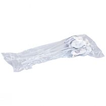 Artikel Blomplugg metall dekorativa ägg med påskharar 5×7cm 8 st