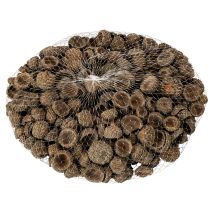 Artikel Naturliga ekollonhattar, dekorativa skålar för höst och advent, 2 cm, 300 g