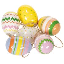 Artikel Påskäggsdekorationer, perfekta för att dekorera påskgranar och grenar, 6 cm, 12 stycken
