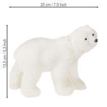 Artikel Dekorativa isbjörnsfigurer stående och sittande vita 16/20cm 3 st