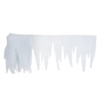 Artikel Istappar deco vit med glitter 2m