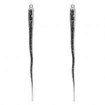 Dekorativa istappar för att hänga genomskinligt, silver 26cm 2st