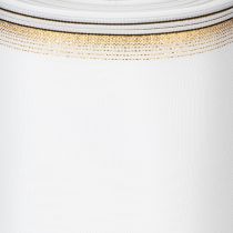 Artikel Elegant moiré-kransband, 200 mm vitt med guldpärlkant och speciell finish, 25 m - Perfekt för dekorationer och fester