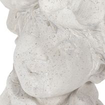 Artikel Dekorativ gnomhuvudfigur för snygga trädgårds- och vardagsrumsdetaljer, grå, 30 cm