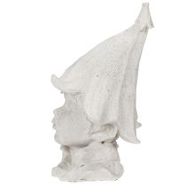 Artikel Dekorativ gnomhuvudfigur för snygga trädgårds- och vardagsrumsdetaljer, grå, 30 cm