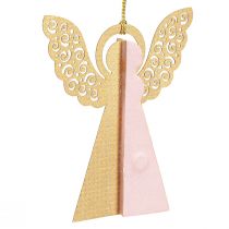 Artikel Ängelpappersprydnader Jul Aprikos Guld 12cm Set om 4