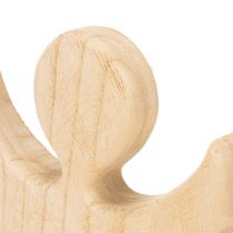 Artikel Dekorativ träängelfigur av ljust naturträ, juldekoration, 30 cm