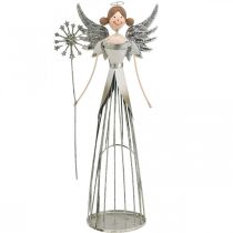 Ängelfigur metall, lykta jul H31,5cm