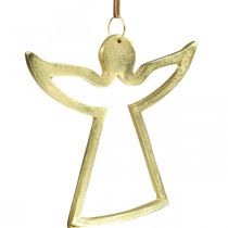 Metallhängen, dekorativa änglar, gyllene adventsdekorationer 15 × 16,5 cm